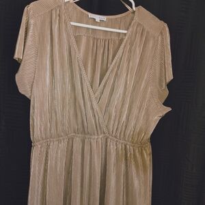 Baltic Born Metallic Gold Maxi Dress